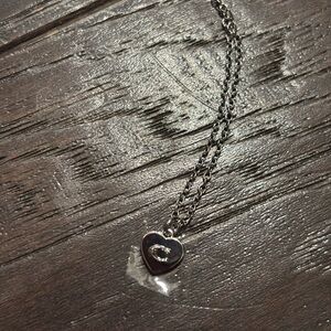 Coach Silver Heart Necklace NWT